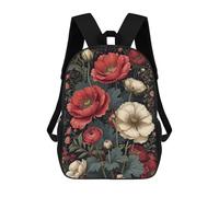 sinyumoney Eternal Poppy Elegance Sac À Dos Scolaire Pour Enfants, Imprimé En 3D, Tendance Et Décontracté, Pour Garçons, Élèves Du Primaire Et Du Collège 17inch