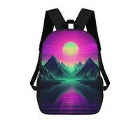 sinyumoney Ethereal Retrowave Odyssey Sacs À Dos Scolaires Pour Enfants, Sac D'école Imprimé En 3D Pour Garçons, Élèves Du Primaire Et Du Collège 17inch