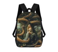 sinyumoney Eve And Serpent in Eden Garden Allegory Sacs À Dos Pour Enfants, Cartables, Sacs À Dos Scolaires Imprimés En 3D, Sacs À Dos De Voyage Tendance Pour Enfants (primaire, Collège) 17inch