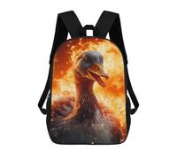 sinyumoney Evil Goose Fire Flames Sacs À Dos Pour Enfants 17inch Sac À Dos Scolaire, Sac D'école Imprimé En 3D Pour Garçons, Élèves Du Primaire Et Du Collège