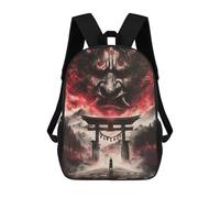 sinyumoney Evil Torii Gate Oni Mask Sacs À Dos Pour Garçons, Cartables Imprimés En 3D, Sacs À Dos De Voyage Tendance Pour Garçons (primaire, Collège) 17inch