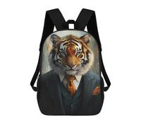 sinyumoney Executive Tiger Portrait Sacs À Dos, Sac À Dos Enfant, Sac D'école, Sac À Dos De Voyage Imprimé En 3D, Accessoire De Mode, Sac À Dos Imperméable Pour Enfants 17inch
