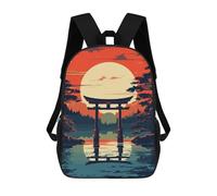 sinyumoney Exploration Japan Gate Sac À Dos Pour Enfants, Impression 3D, Sac D'école Pour Garçons Et Filles, Sac À Dos Tendance Et Décontracté Pour Écoliers 17inch
