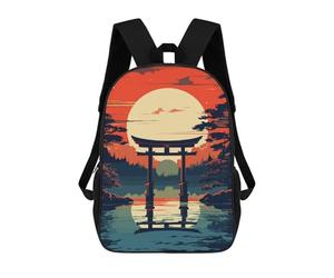 sinyumoney Exploration Japan Gate Sac À Dos Pour Enfants, Impression 3D, Sac D'école Pour Garçons Et Filles, Sac À Dos Tendance Et Décontracté Pour Écoliers 17inch