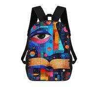sinyumoney Expressionist Geometry Knowledge - Vibrant Sac À Dos Scolaire Pour Enfants Imprimé En 3D, Idéal Pour Les Voyages Et Les Livres 17inch