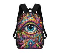 sinyumoney Eye Artwork Sac À Dos Scolaire Pour Enfants, Imprimé En 3D, Sac À Dos Tendance Pour Garçons, Élèves Du Primaire Et Du Collège 17inch