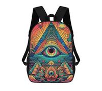 sinyumoney Eye of Providence Trippy Artwork Sacs À Dos, Sac À Dos Enfant, Sac D'école, Sac À Dos De Voyage Imprimé En 3D, Accessoire De Mode, Sac À Dos Imperméable Pour Enfants 17inch