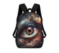 sinyumoney Eye of The Universe -2 Sac À Dos Scolaire Pour Enfants 17 Pouces, Sac À Dos Décontracté Pour Les Voyages, Grand Sac À Dos De Jour Pour Garçons Et Filles 17inch