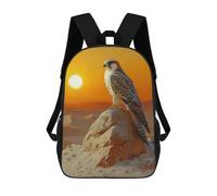 sinyumoney Falcon at Sunset Sac À Dos Scolaire Pour Enfants Imprimé En 3D, Idéal Pour Les Voyages Et Les Livres 17inch