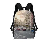 sinyumoney Famous Gran Vía, Madrid, Spain Sacs À Dos Scolaires Pour Garçons Et Filles, Sacs À Dos Décontractés Pour Le Sport, Sacs À Dos De Grande Capacité Pour L'école Primaire 17inch