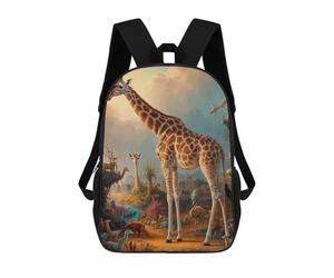 sinyumoney Fantastic Giraffe Sac À Dos Scolaire Imprimé En 3D Pour Enfants, Sac À Dos Garçon/fille, Sac De Voyage Pour Enfants 17inch
