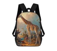 sinyumoney Fantastic Giraffe Sacs À Dos Imprimés En 3D 17inch Sac À Dos Scolaire Pour Enfants, Sac À Dos Décontracté Pour La Journée, Sac De Voyage Décontracté Pour Les Élèves Du Collège