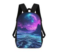 sinyumoney Fantasy Alien Planet Landscape -3 Sacs À Dos Pour Enfants 17inch Sac À Dos Scolaire, Sac D'école Imprimé En 3D Pour Garçons, Élèves Du Primaire Et Du Collège