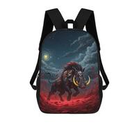 sinyumoney Fantasy Boar in Red Landscape Sacs À Dos Pour Enfants, Sac À Dos Scolaire, Sac À Dos Imprimé En 3D Pour Enfants, Sac À Dos De Voyage, Sac À Livres, Sac D'école Pour Enfants 17inch