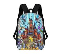sinyumoney Fantasy Castle Adventure-2 Sacs À Dos Imprimés En 3D Pour Enfants, Sacs D'école Tendance Pour Garçons, Élèves Du Primaire Et Du Collège 17inch