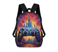 sinyumoney Fantasy Castle Adventure Controller Sacs À Dos Pour Enfants, Cartables 3D Personnalisés Pour Garçons Et Filles, Grands Sacs À Dos Scolaires Décontractés 17inch