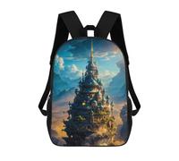 sinyumoney Fantasy Castle Floating Sacs À Dos Pour Enfants, Sac D'école Imprimé En 3D, Cartable Pour Enfants, Sac De Voyage, Sac À Dos Garçon Fille, Sac D'école Pour Enfants 17inch