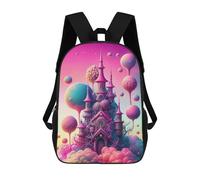 sinyumoney Fantasy Castle in Pastel Colors Sacs À Dos Scolaires Pour Enfants, Sac D'école Imprimé En 3D Pour Garçons, Élèves Du Primaire Et Du Collège 17inch