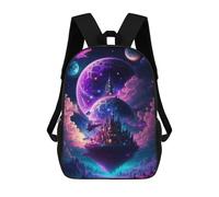 sinyumoney Fantasy Castle in Space -5 Sacs À Dos Décontractés Pour Enfants, Sacs D'école Pour Adolescents, Filles Et Garçons, Sacs À Dos Pour Livres 17inch