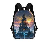 sinyumoney Fantasy Castle Scenery Sacs À Dos Scolaires Pour Garçons Et Filles, Sacs À Dos Décontractés Pour Le Sport, Sacs À Dos De Grande Capacité Pour L'école Primaire 17inch