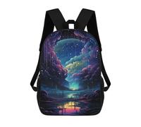 sinyumoney Fantasy Cloudscape with City Reflections 17inch Sacs À Dos Scolaires Imprimés En 3D - Sacs À Dos Tendance Pour Garçons Du Primaire Et Du Collège