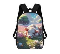 sinyumoney Fantasy Cotton Cow Cartoon Sacs À Dos Pour Garçons, Cartables Imprimés En 3D, Sacs À Dos De Voyage Tendance Pour Garçons (primaire, Collège) 17inch