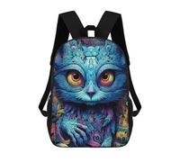 sinyumoney Fantasy Creature Portrait Sac À Dos En Peluche À Motif Dessin Animé, Sac À Dos 3D Pour Enfants, Idée Cadeau D'anniversaire Pour Garçons Et Filles 17inch
