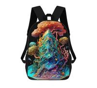 sinyumoney Fantasy Crystal Tree Sac À Dos Scolaire Imprimé En 3D Pour Garçons Et Filles, Sac À Dos Pour Enfants, Sac De Voyage 17inch