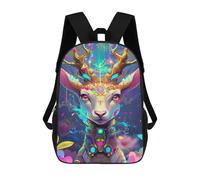 sinyumoney Fantasy Deer Art Print-1 Sacs À Dos Imprimés En 3D Pour Enfants 17inch Sacs À Dos Tendance Et Décontractés Pour La Journée, Sacs De Voyage, Sacs À Dos D'extérieur Pour Garçons Et Filles