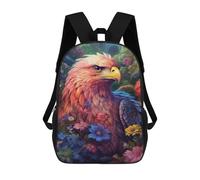 sinyumoney Fantasy Eagle in Flowers Sacs À Dos Pour Enfants, Sac À Dos Scolaire Imprimé En 3D Pour Enfants, Sac À Dos De Voyage, Sac À Livres Pour Enfants 17inch Sac D'école