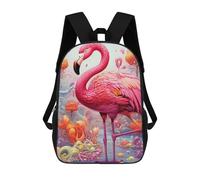 sinyumoney Fantasy Flamingo Paradise Sacs À Dos Imprimés En 3D Pour Enfants, Sacs D'école Tendance Pour Garçons, Élèves Du Primaire Et Du Collège 17inch