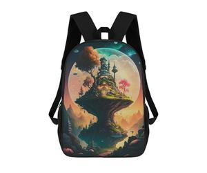 sinyumoney Fantasy Floating Island -4 Sac À Dos Enfant, Sac À Dos Anime, Grand Sac À Dos Enfant, Sac À Dos Imprimé En 3D Pour Enfants, Cartable, Cartable Pour Garçons Et Filles 17inch