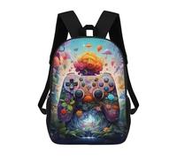 sinyumoney Fantasy Floral Game Controller -1 Sac À Dos Pour Garçons Et Adolescents, Sacs À Dos Pour Filles, Sacs À Dos Pour Tout-petits, Sacs À Livres Pour L'école Primaire Et Le Collège 17inch