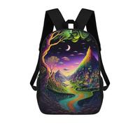 sinyumoney Fantasy Forest Pathway -3 Sac À Dos Enfant, Sac D'école, Sac À Dos Imprimé 3D Avec Motif De Dessin Animé, Grande Capacité, Pour Garçons Et Filles 17inch
