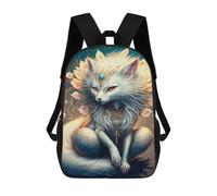 sinyumoney Fantasy Fox Art Print Sacs À Dos Pour Enfants, Sac À Dos Scolaire Imprimé En 3D Pour Enfants, Sac À Dos De Voyage, Sac À Livres Pour Enfants 17inch Sac D'école