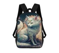 sinyumoney Fantasy Fox Artwork-1 Sacs À Dos Tendance Imprimés En 3D 17inch Sac D'école Décontracté Pour Enfants, Garçons, Élèves Du Primaire Et Du Collège