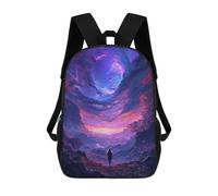 sinyumoney Fantasy Galaxy Journey Sacs À Dos Tendance Imprimés En 3D 17inch Sac D'école Décontracté Pour Enfants, Garçons, Élèves Du Primaire Et Du Collège