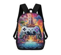 sinyumoney Fantasy Game Controller Artwork -5 Sac À Dos Scolaire Imprimé En 3D Pour Enfants, Sac À Dos De Voyage Tendance Et Décontracté Pour Écoliers 17inch