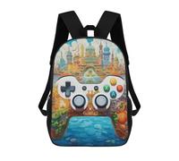 sinyumoney Fantasy Game Controller Artwork-5 Sac À Dos Scolaire Pour Enfants, Imprimé En 3D, Sac À Dos Tendance Pour Garçons, Élèves Du Primaire Et Du Collège 17inch