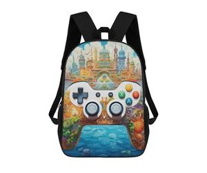 sinyumoney Fantasy Game Controller Artwork-5 Sac À Dos Scolaire Pour Enfants, Imprimé En 3D, Sac À Dos Tendance Pour Garçons, Élèves Du Primaire Et Du Collège 17inch