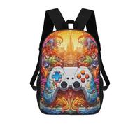 sinyumoney Fantasy Game Controller Artwork Sac À Dos Scolaire Imprimé En 3D Pour Garçons Et Filles, Sac À Dos Pour Enfants, Sac De Voyage 17inch