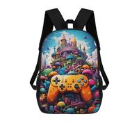 sinyumoney Fantasy Game Controller Cityscape Sac À Dos Scolaire Imprimé En 3D Pour Enfants, Sac À Dos De Voyage, Sac Tendance Et Décontracté Pour Écoliers 17inch