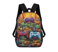 sinyumoney Fantasy Game Controllers in A Lush Landscape Sacs À Dos Décontractés Pour Enfants, Sacs D'école Pour Adolescents, Filles Et Garçons, Sacs À Dos Pour Livres 17inch