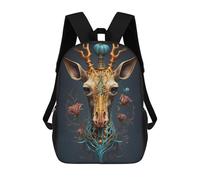 sinyumoney Fantasy Giraffe Portrait Sac À Dos Scolaire Enfant Tendance Et Décontracté, Sac À Dos Imprimé En 3D Pour Garçon, Grand Sac À Dos 17inch