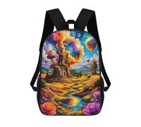sinyumoney Fantasy Landscape with Castle Sac À Dos Scolaire Enfant Tendance Et Décontracté, Sac À Dos Imprimé En 3D Pour Garçon, Grand Sac À Dos 17inch