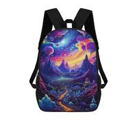 sinyumoney Fantasy Landscape with Lava River Sac À Dos Scolaire Imprimé En 3D Pour Garçons Et Filles, Sac À Dos Pour Enfants, Sac De Voyage 17inch
