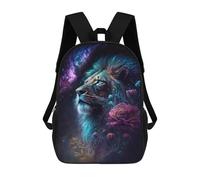sinyumoney Fantasy Lion with Flowers -1 Sac À Dos Scolaire/secondaire/décontracté/voyage Pour Adolescents (filles, Garçons, Femmes, Hommes) 17inch
