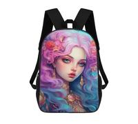 sinyumoney Fantasy Mermaid Artwork Sacs À Dos 17 Pouces Pour Enfants, Sacs D'école Imprimés En 3D Pour Élèves Du Primaire Et Du Collège, Garçons Et Filles