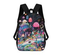 sinyumoney Fantasy Mushroom Forest Sac À Dos Imprimé 3D Pour Enfants, Sac À Dos Léger Pour Écoliers Et Écoliers, Sac À Goûter Pour La Crèche 17inch