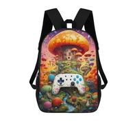 sinyumoney Fantasy Mushroom Land Adventure -1 Sac À Dos Scolaire Imprimé En 3D Pour Garçons Et Filles, Sac À Dos Pour Enfants, Sac De Voyage 17inch